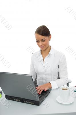 business woman and laptop