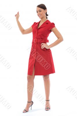 portrait by young, beautiful woman