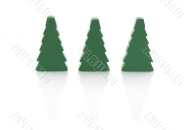 three simple christmas trees