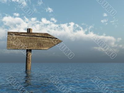 wooden sign