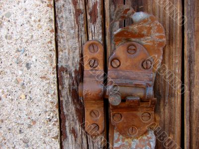 Old metal rusty latch