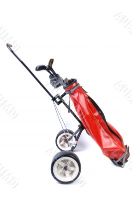 Golf Clubs on white
