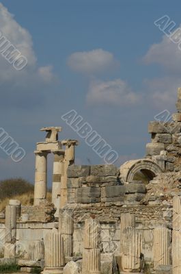 ancient ruins in Ephesus