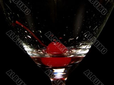 Close Up of a Mixed Drink Glass