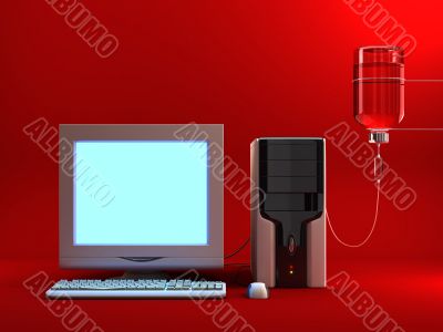 Sick Computer - Lit Screen Sick Computer - Lit Screen