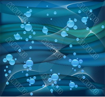 Blue bubbles background