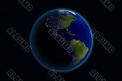 Earth - Day &amp; Night - America