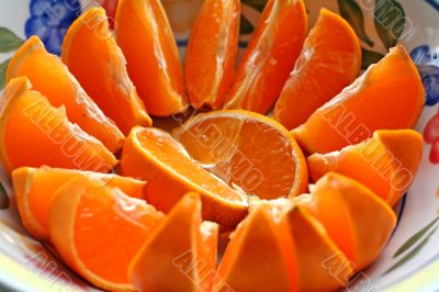 Sliced oranges