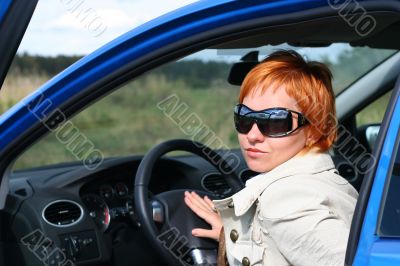 Woman and a car