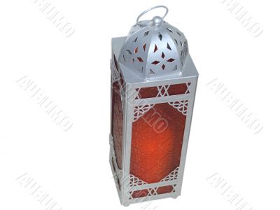 Red Lantern over White