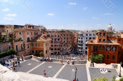 the spanish steps from above