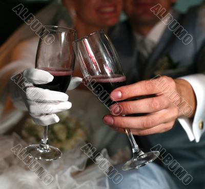 Glasses of champagne