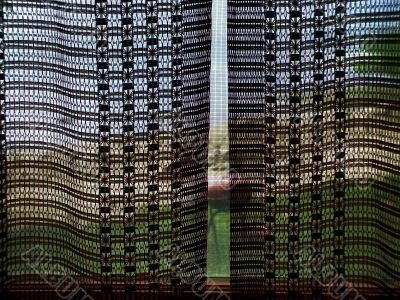 Lake Through Lace Curtain