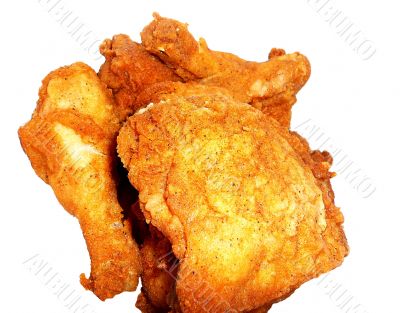 Delicious Fried Chicken On White Background