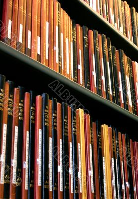Shelf Of Books In A Library