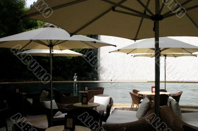 Elegant Tropical Outdoor Cafe