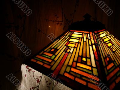 Detail Of Stained Glass Lamp