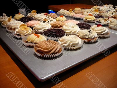 Gourmet Cupcakes In Elegant Bakery