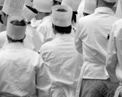 Group Of Chefs Standing In Uniform