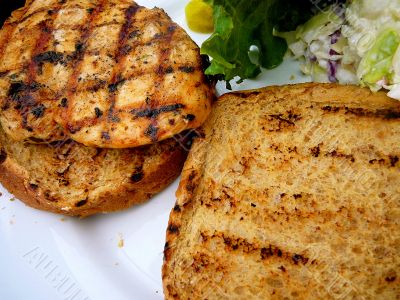 Fresh Grilled Chicken Sandwich On Whole Wheat Bun