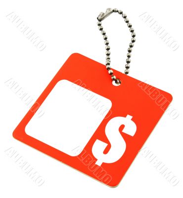 tag with dollar symbol