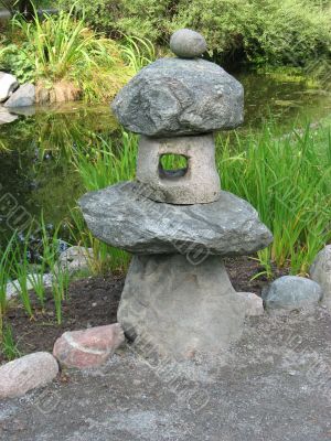 a sign made of stones