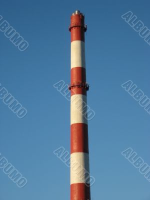 a striped chimney-stalk