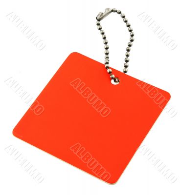 blank red price tag