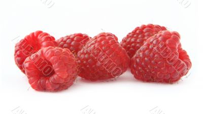 six raspberries