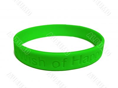 Green silicone wristband