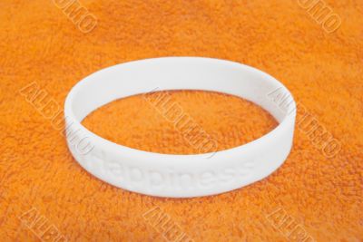 White silicone wristband