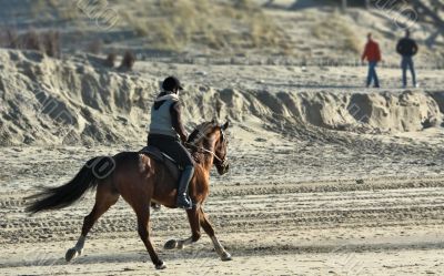 Horseback riding on the beach