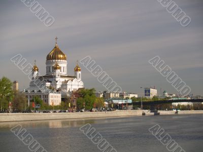 Temple on quay of the river