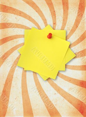 paper page with adhesive note