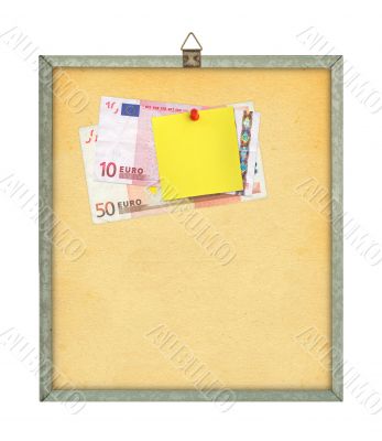shopping list and money