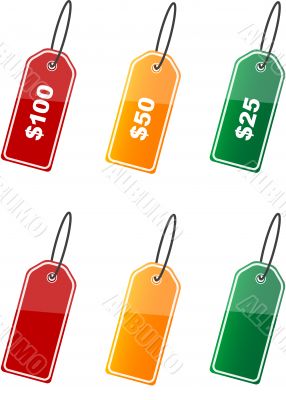 Various color labels