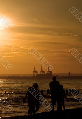 family sunset stroll #2