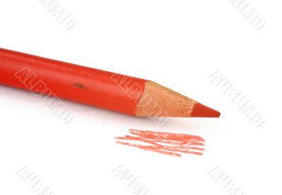 part of red crayon