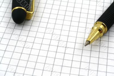 pen tip and paper