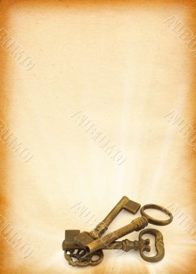 shining keys against peper