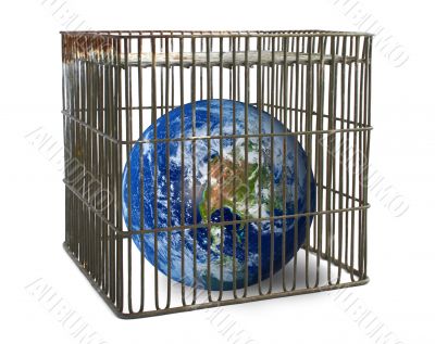 world confined in a cage
