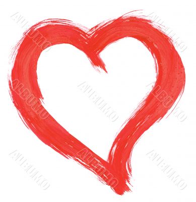 handpainted heart