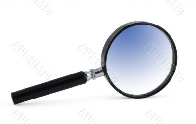 magnifying glass with blue inner shadow