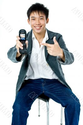 Look at my cool phone Look at my cool phone