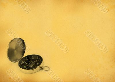 compass against retro background