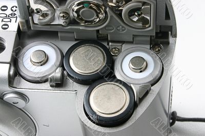 battery slots in a compact camera