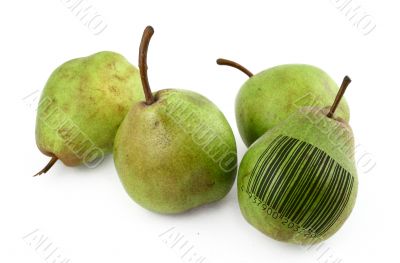 pears with bar code of non-existing product