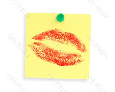 love message on adhesive note