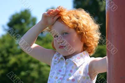 Redhaired little girl Redhaired little girl