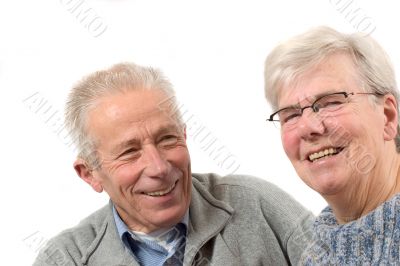 Older couple having fun
